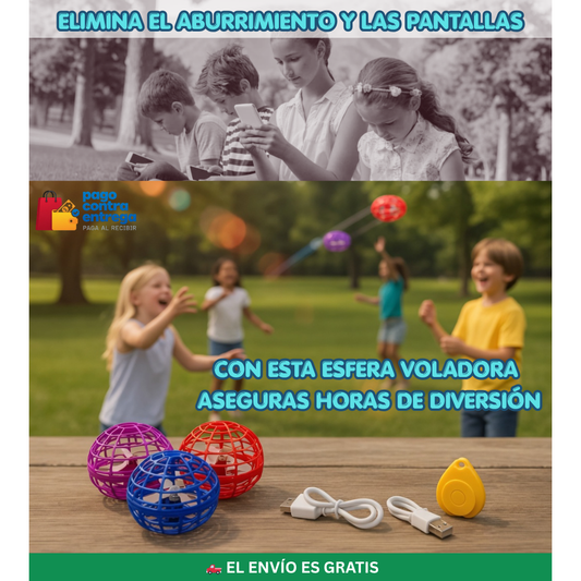Esfera Voladora con Luz - Recargable USB