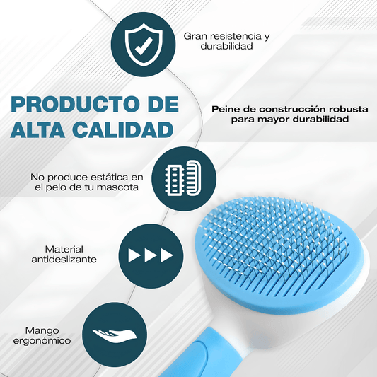Cepillo removedor de pelo con Botón de Autolimpieza