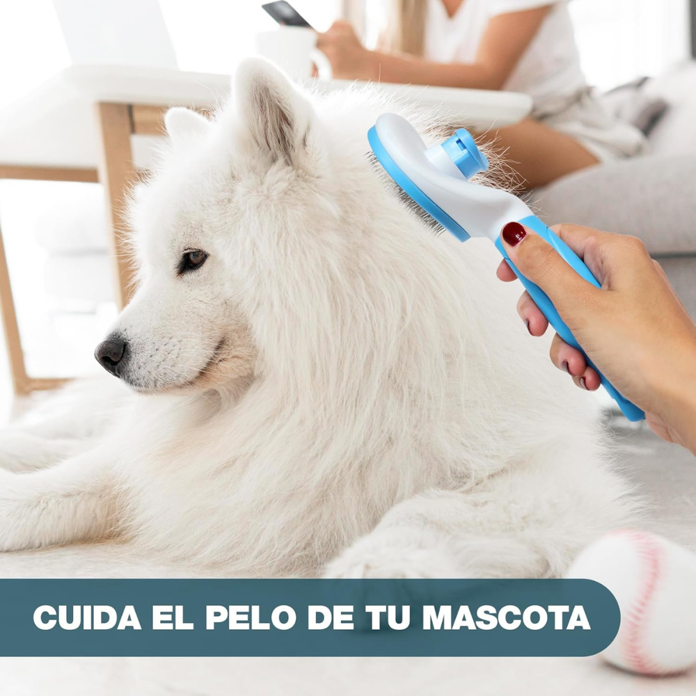 Cepillo removedor de pelo con Botón Expulsador