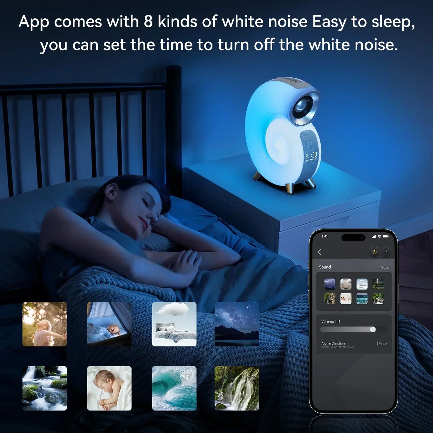 Parlante Caracola con luces incorporadas - Altavoz Bluetooth Sensorial